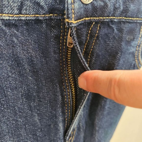 New RE/DONE Corset Mini Skirt in Indigo Flow Denim Womens (26) Small Defect-$285 - Picture 6 of 11